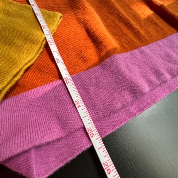 Isaac Mizrahi x Target Colorblock Orange/Yellow/Pink Sweater - Adult Size Large - Picture 15 of 16